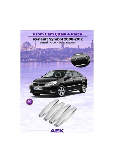 Renault Symbol 2007-2012 Araca Özel Krom Kapı Kol A+