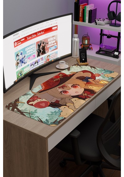 Klee Genshin Impact Anime Gacha V5 - 90x40 Xxl Gaming Mouse Pad Fare Altlığı