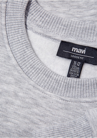 Mavi - Mavi Logo Baskılı Gri Sweatshirt 6s10031-85438