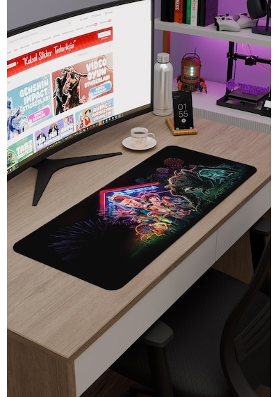 Stranger Things V2 70x30 Xl Gaming Kauçuk Kaymaz Taban Mouse Pad Fare Altlığı