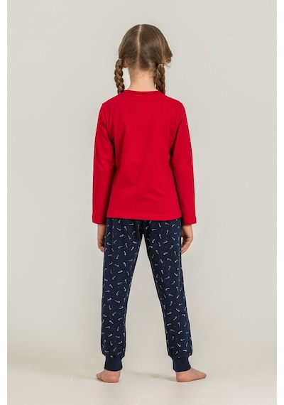Rolypoly Ho Ho Ho Deer Anne Kız Kırmızı Uzun Kol Pijama Takım Rp3934-a-v1 Rp3934-a-v1