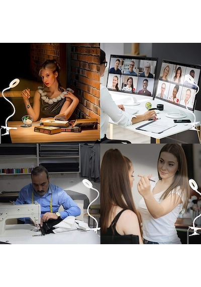 Beyaz Dekoratif Masa Lambası 10 Mod 3 Renk Şiddeti Ayarlanabilir