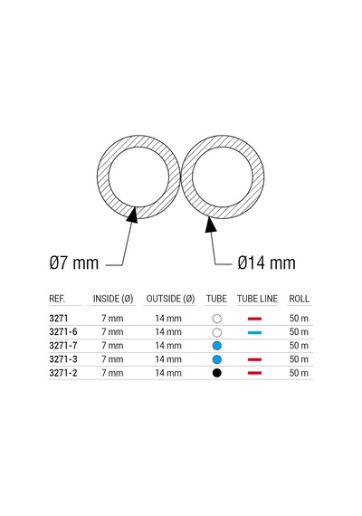 Melasty Süt Sağma Makinesi İkili Nabız Hortumu Ø7 X Ø14 Mm 2,25 Metre - Kesili