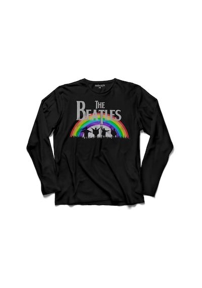The Beatles Gökkuşağı Logo Abbey Road At Uzun Kollu Tişört (512985848)