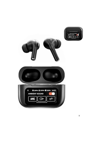 Yeni Nesil Anc Özellikli Çağrı Cevaplayan Dokunmatik Ekranlı Bluetooth Kulaklık Siyah Krgltgse9mzleocpbt8