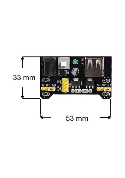 Mb-102 3.3v 5v Breadboard Güç Kaynağı Kartı 3.3v/5v Breadboard Güç Kartı Modülü Mb102