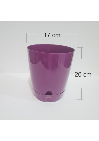 Plastik Tabaklı 20 Cm Saksı RENK