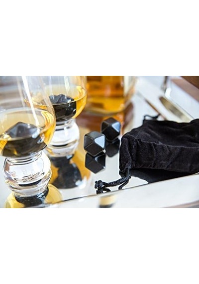 Chillware Viski Taşları, Granit, 9'lu Set Açık Ahşap