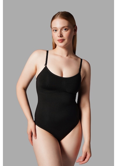 Çıtçıtlı String Body Korse 9052 Siyah