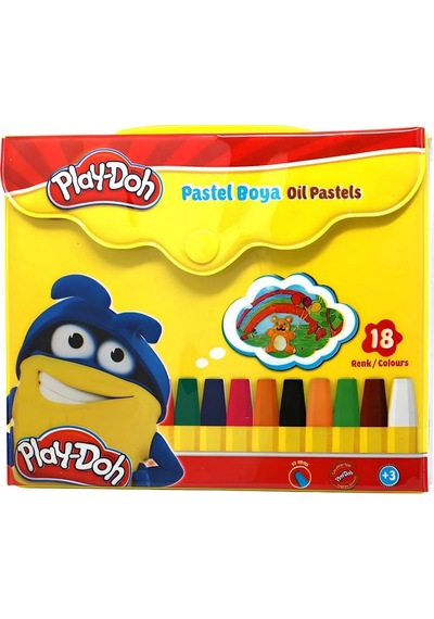 Mey İthalat Play-doh Çantalı 18'li Pastel Boya Sarı