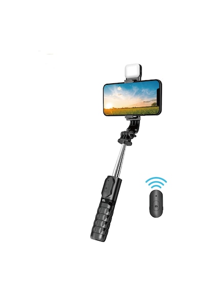 Nettech Nt-mt05 Taşınabilir Işıklı Tripod Bluetooth Selfie Çubuğu