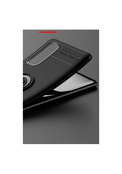 Oppo Find X2 Kılıf Range Yüzüklü Silikon - Siyah renkli