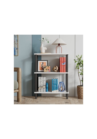 Pırada 3 Raflı Kitaplık Organizer Düzenleyici Beyaz