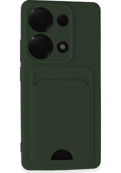 Newface - 476 - Xiaomi Redmi Note 13 Pro 4g Kılıf Kelvin Kartvizitli Silikon - - Csmo-tex - Koyu Yeşil