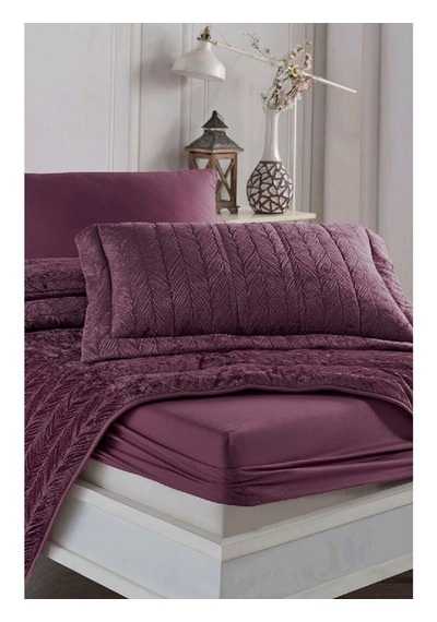 Elart Yeni Nesil Uykuseti 6 Parça Velvet Mürdüm 230x220 Bordo