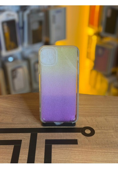 Apple Apple iPhone 11 Pro Max Uyumlu Parıltılı Desenli Renkli Şeffaf Silikon Kılıf