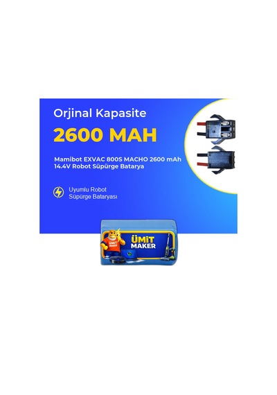 Mamibot Exvac 800s Macho 2600 Mah 14.4v Robot Süpürge Batarya
