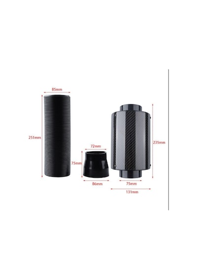 Carbon Desen Isı Korumalı Açık Hava Filtresi Seti - Universal Performans Filtre Kiti