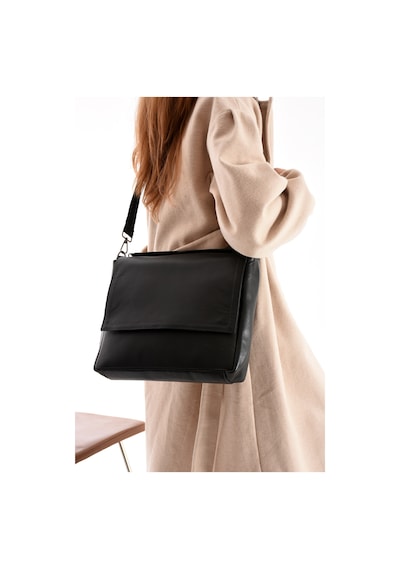 Erzeno Hakiki Deri Unisex Siyah Laptop Çantası Notebook Çantası Macbook Çantası Ve Evrak Çantası Siyah - 771182288 Siyah