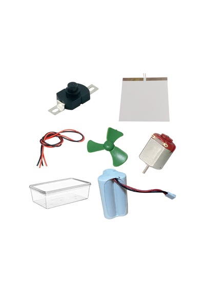 Kutulu 2 İn 1 Dc 3.6v Pil Led Panel Motor Anahtar Pervane Öğrenci Elektrik Devresi Hobi Deney Seti