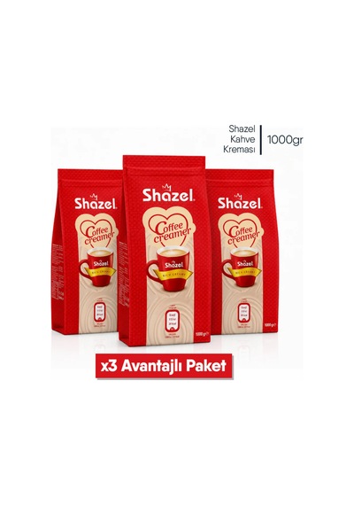 Shazel Kahve Kreması 1000 Gr Flat Bottom 3 Adet