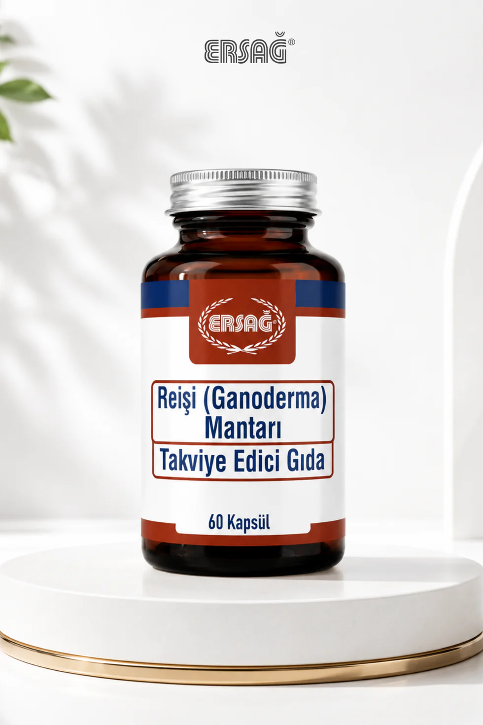 Ersağ Reişi Ganoderma Mantarı Takviye Edici Gıda 60 Kapsül