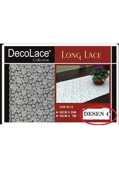 PVC Dantel Buzdolabı ve Dolap Çekmece Raf Sehpa Örtüsü En:50 CM