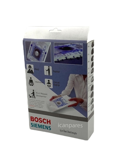 Bosch Uyumlu Ultra 12 Silence Type G Süpürge Toz Torbası