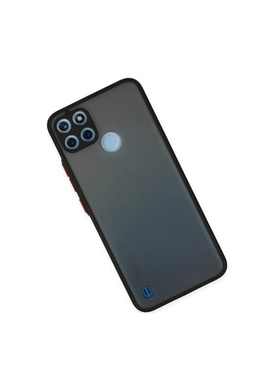Newface Realme C21y Kılıf Montreal Silikon Kapak - Siyah Şeffaf Diğer