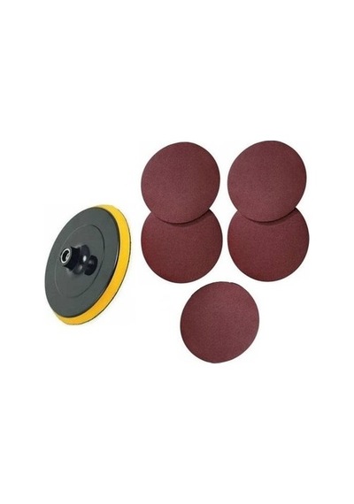115 Mm Tabanlı 80 Kum Zımpara Seti, 5 Adet Cırt