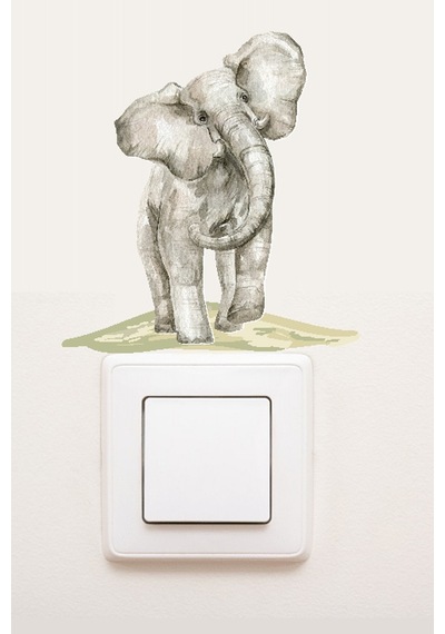 MSticker Sevimli Priz Sticker - Safari Fil