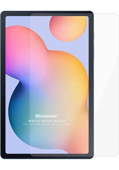 Microsonic Samsung Uyumlu Galaxy Tab S6 Lite 10.4" P610 Matte Nano Glass Cam Ekran Koruyucu
