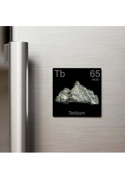 Terbium Terbiyum Elementi Buzdolap Magneti 9x9 Cm