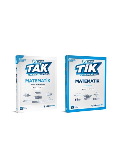 Eğitim Vadisi 2025 9. Sınıf Matematik Tak Tam Anlatım + Tam İzleme Seti 2 Kitap
