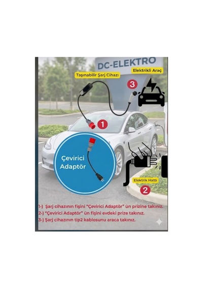 Araç Şarj Cihazı Dönüştürücü 3x6mm 20 Metre Hes Kablolu 5-16a Dönüştürücü Uzatma Seyyar Dikkat 5-32a Değildir - 920235851