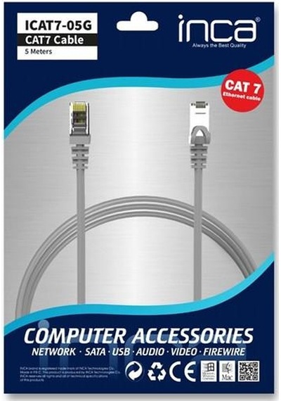 Inca 5metre Cat7 S/ftp Icat7-05tg Gri Patch Kablo-213593