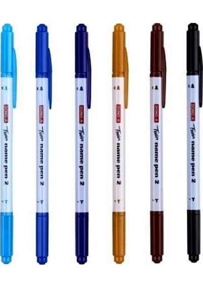 Dong-A Twin Name Pen 2 Çift Yönlü Kalem 12 Renk
