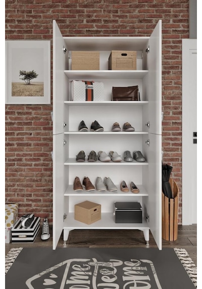 Simple Sp4190 Ayakkabılık 4 Kapaklı Mutfak Dolabı Balkon Dolabı Kiler Banyo Dolabı Çok Amaçlı Dolap Beyaz Gümüş Beyaz - Gümüş Simple Sp4190 Ayakkabılık 4 Kapaklı Mutfak Dolabı Balkon Dolabı Kiler Banyo Dolabı Çok Amaçlı Dolap Beyaz Gümüş Beyaz - Gümüş