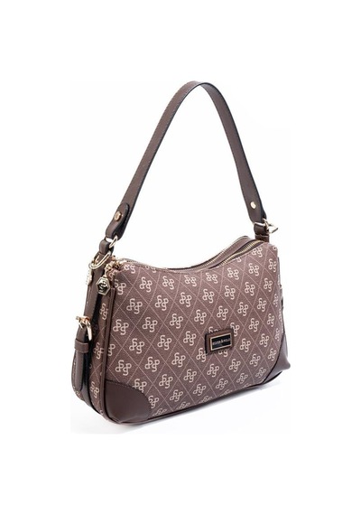 Silver Polo Sp1269 Kadın Omuz Çantası Monogram Kahve-kahve