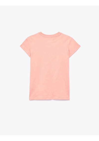 Koton Kalp Baskılı Pembe Kız Çocuk T-shirt 6skg10017ak Pembe