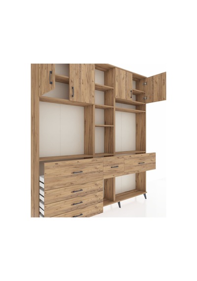 Arges Dolap 11 Raflı 6 Çekmeceli 4 Kapaklı 220x30x243 Çam-çam/çam Atlas Çam/atlas Çam Arges Dolap 11 Raflı 6 Çekmeceli 4 Kapaklı 220x30x243 Çam-çam/çam Atlas Çam/atlas Çam