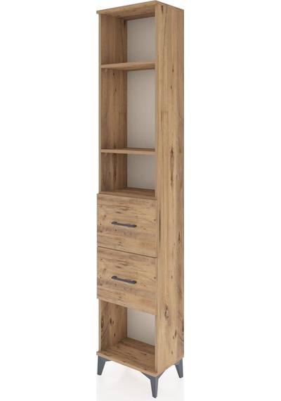 Arges Dolap 3 Raflı 2 Çekmeceli 44x30x221 Çam-çam Atlas Çam