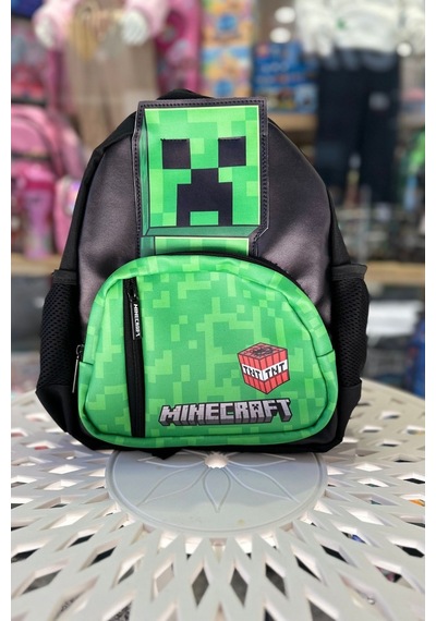 Minecraft Lisanslı 3d Creeper Desenli Anaokulu Çantası - Model 2 Karışık Renkli