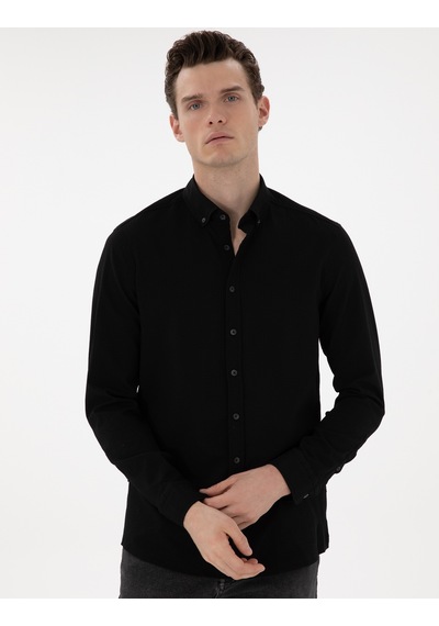 Pierre Cardin Erkek Siyah Gömlek Desenli 50301583-vr046 Siyah
