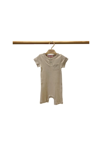 Tiffany Baby & Kids Tiffany Baby Organik Theme Cepli Kısa Rompy 88026 Toprak