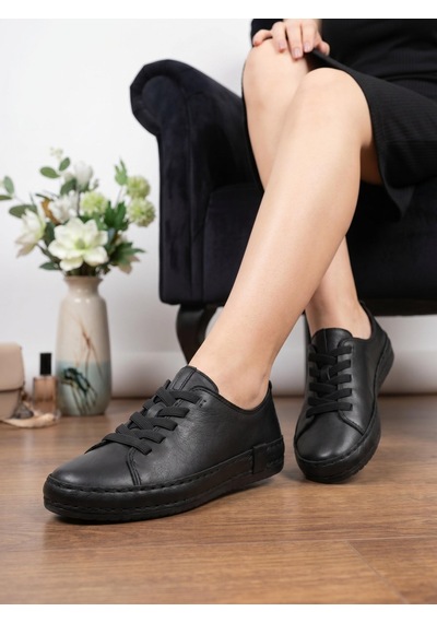 Free Foot Freefoot 12906 Siyah Hakiki Soft Deri Günlük Kadın Ayakkabı