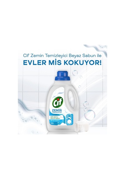 Cif Zemin Temizleyici Beyaz Sabun 1500 Ml 10'lu Set