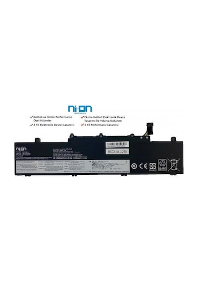 Nion Lenovo 20t8001ttx01 20t8001ttx25 Uyumlu Notebook Batarya - Pil