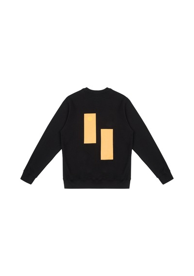 Beord Siyah %100 Pamuk Bisiklet Yaka Sweatshirt Bss1-148