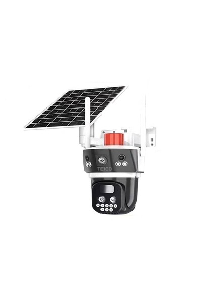 Çift Kameralı 10x Zoom 4g Güneş Enerjili Solar Ptz Güvenlik Kamerası Teico-4210